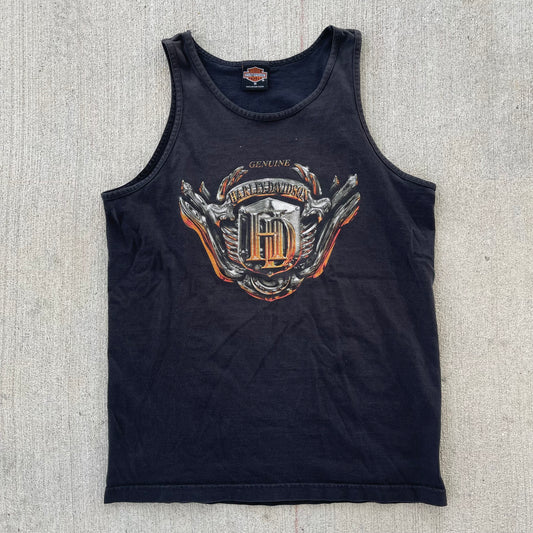 (S) 00s Harley Davidson 'Cedar River' Tank Tee