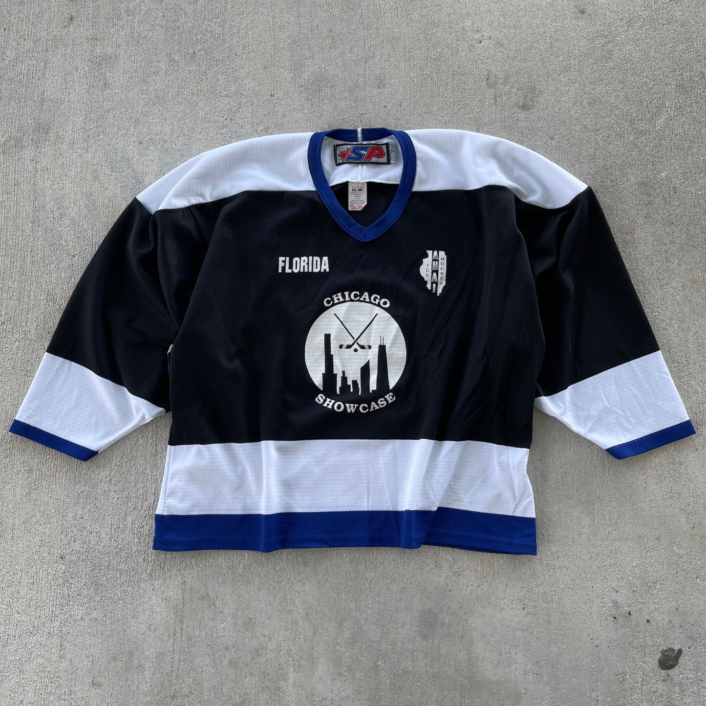 (L/XL) 90s Florida Chicago Showcase Hockey Jersey